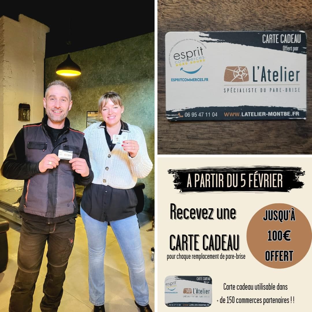 Aurélien Peureux et l'équipe de L'Atelier Pare-Brise Montbéliard